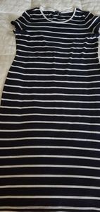 Long horizontal striped dress